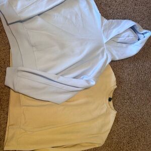 Women’s Blue and Yellow Sweater Set